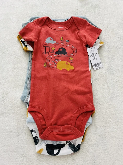 New Carter's Baby Boys Cars Short Sleeve Bodysuits, Pack of 5, 18Months