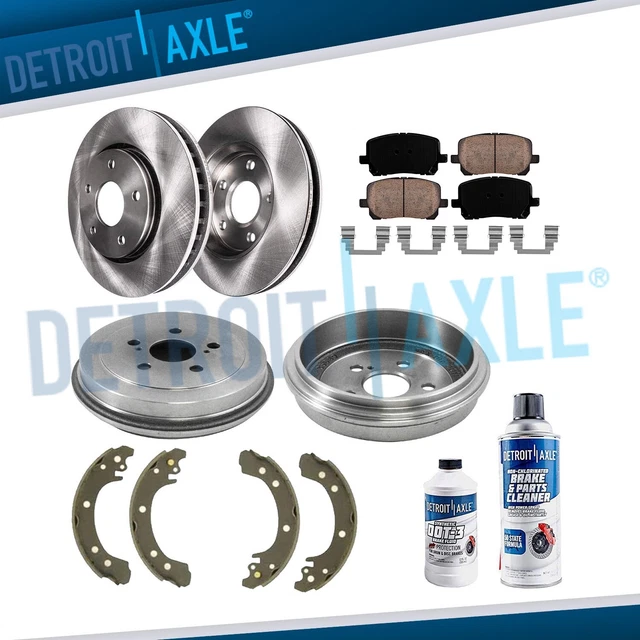 FRONT ROTORS REAR DRUMS + Brake Pads & Shoes for 2003 2004 2008