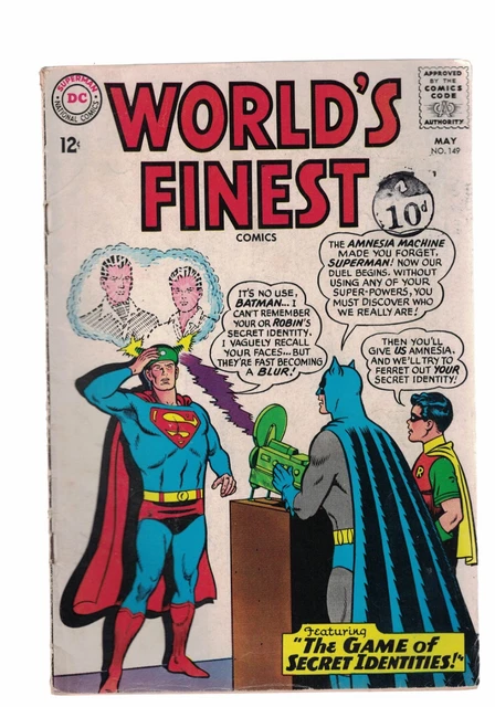 DC Comics Worlds finest no 149 May 1965 12c USA