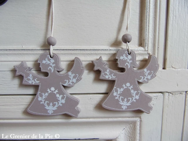 Lot De 4 Petits Anges De Noël Anciens – Voile De Nylon, Doré – Fabriqués Au Japon