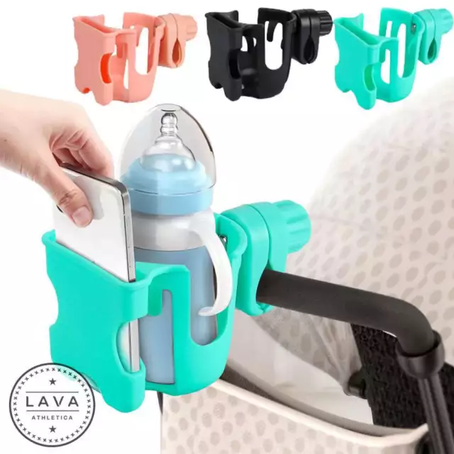 Universal Cup Bottle Phone Holder for Stroller Walker Bike Scooter Wheelchair