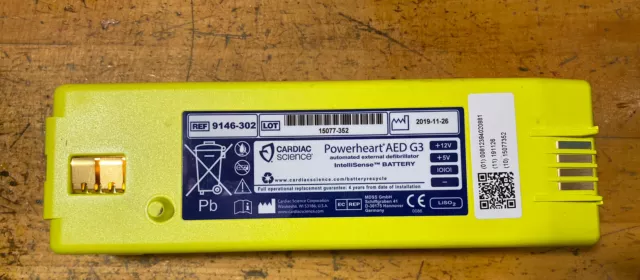 Cardiac Science PowerHeart AED G3 Battery 3 Bars 75% Charge