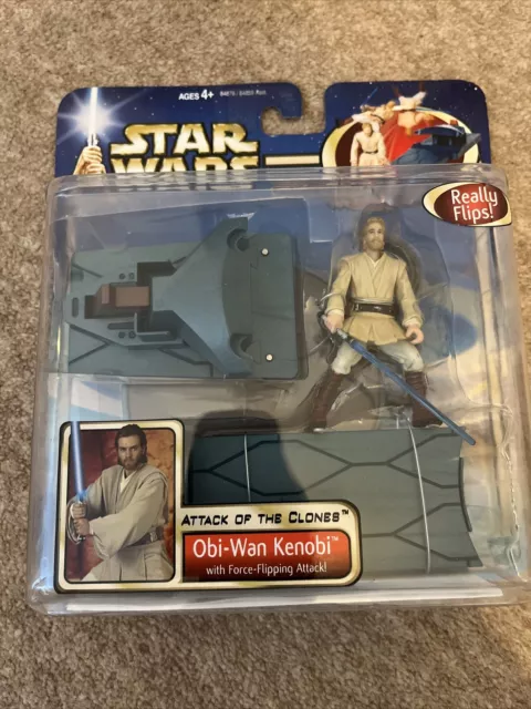 Hasbro Star Wars Attack Of The Clones: Deluxe Obi-Wan Kenobi Figure