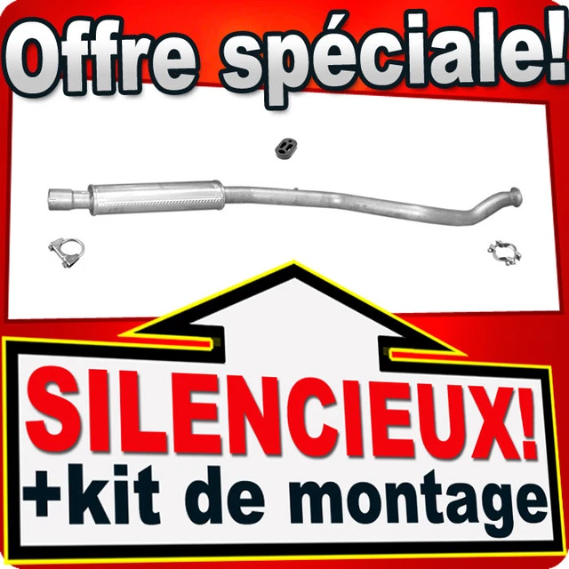 IZAWIT Silencieux Intermédiaire Centre - Compatible Peugeot 206 CC 2.0 S16 - Réf. 1717FL