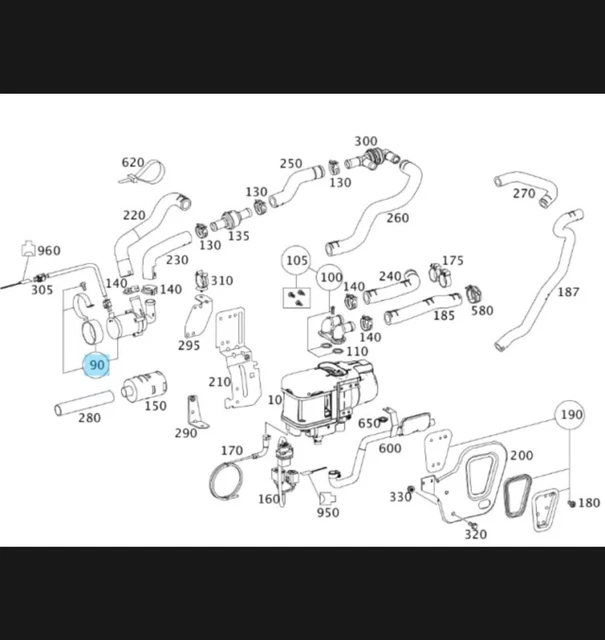 GENUINE MERCEDESBENZ ACTROS Circulation Pump Warm Water Heat
