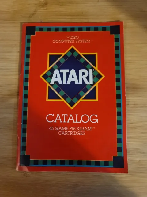 Vintage Atari 2600 45 Game Program Cartridges Catalog Booklet Manual 1981