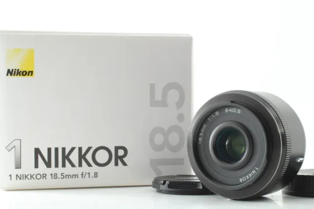 【Top como nuevo en caja】 Lente Nikkor 18,5 mm f/1,8 negra para Nikon serie 1 de JAPÓN