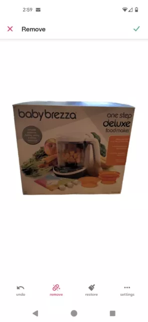 Baby Brezza One Step Baby Food Maker Deluxe Cooker Blender Steamer in One NEW!