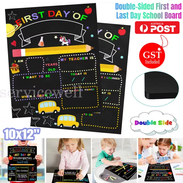 First and Last Day School Board Double-Sided 1st Day of School Sign School NEW