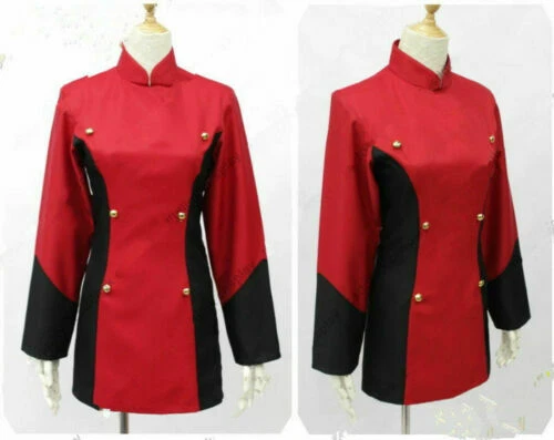 Anime Gym Leader Sabrina Red Uniform Cosplay Costume
