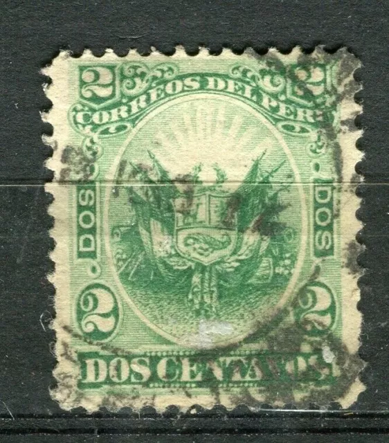 PERU; 1886 early classic issue fine used 2c. value