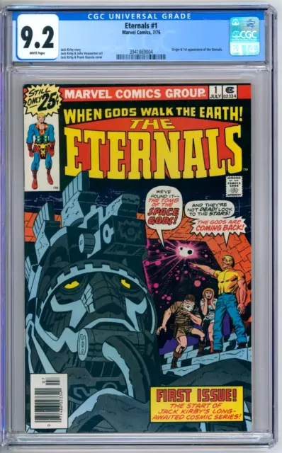 Eternals 1 CGC Graded 9.2 NM- White Marvel Comics 1976