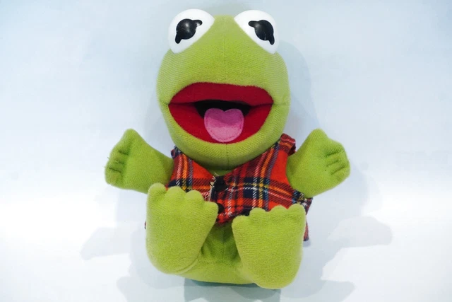 1987 McDonalds Christmas Baby Kermit The Frog Jim Henson Muppet Babies Plush Toy