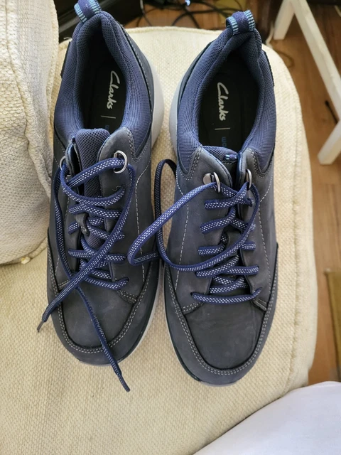 NEW CLARKS WAVE Walk Wave Vista Grey Suede Trainer Size 8.5 G fit Boxed 16.99 PicClick UK