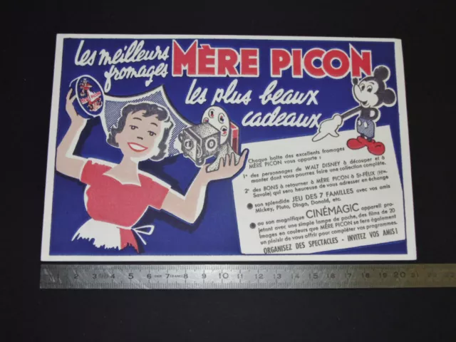 Buvard 1950 Mere Picon St-Felix Haute Savoie Cinemagic Walt Disney Mickey