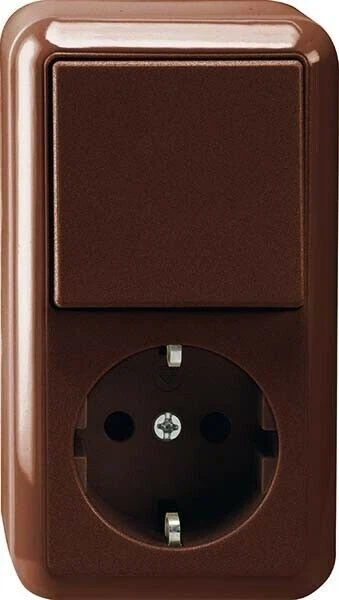 Combinaison de prises Merten SCHUKO. MEG3495-8717 Prises de courant marron IP20