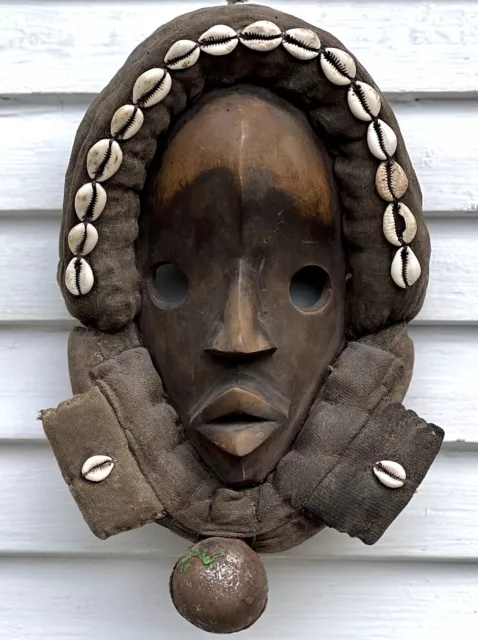 Vintage Ivory Coast West Africa Dan Mask Ceremonial Artifact