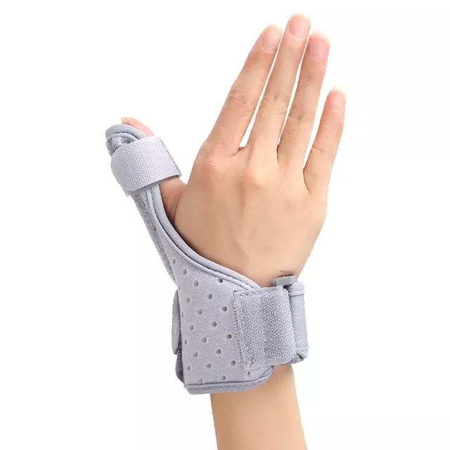 Thumb Splint Stabilizer with Wrist Support Carpal Adjustable Brace (Gray) 2