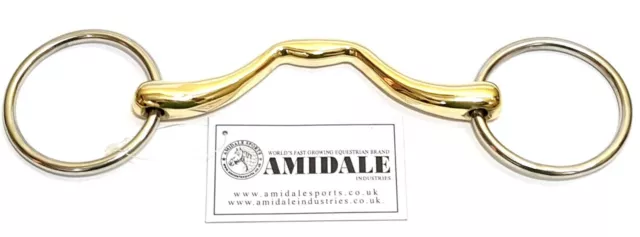 Amidale Loose Ring Mouth Ported Snaffle Bit BNWT