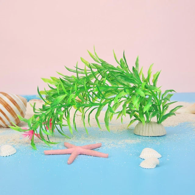Piante Finte Per Acquario In Plastica - Decorazione Realistica 50x15 Cm, Sicura Per Pesci