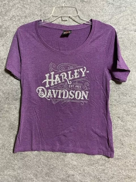 Cannonball Harley Davidson Terre Haute Indiana 2017 Shirt Womens L Purple