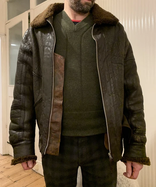 Type B-1 leather Pilot jacket Fur-lined WWII Original. Spiewak