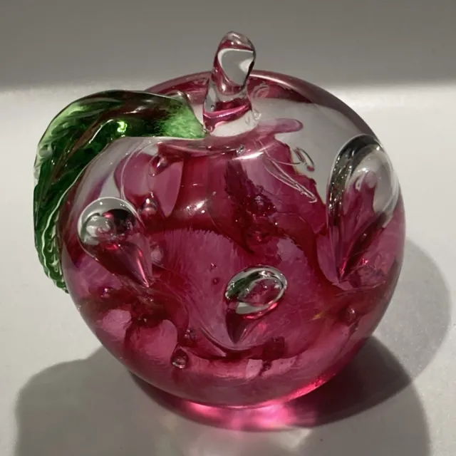 Caithness Scotland Art Glass Windfall Apple Paperweight Signed and Numbered READ