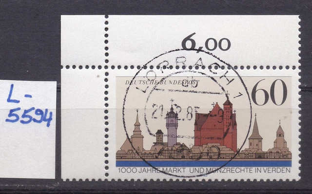 BRD - Mi 1240 - EST Ersttag -  Vollstempel Lörrach - Eckrand - Ecke 1 - L5594