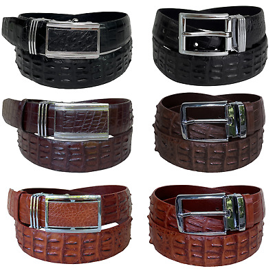 Genuine Alligator Crocodile Belt Hornback Skin Leather Men's Handmade - W 1.5"