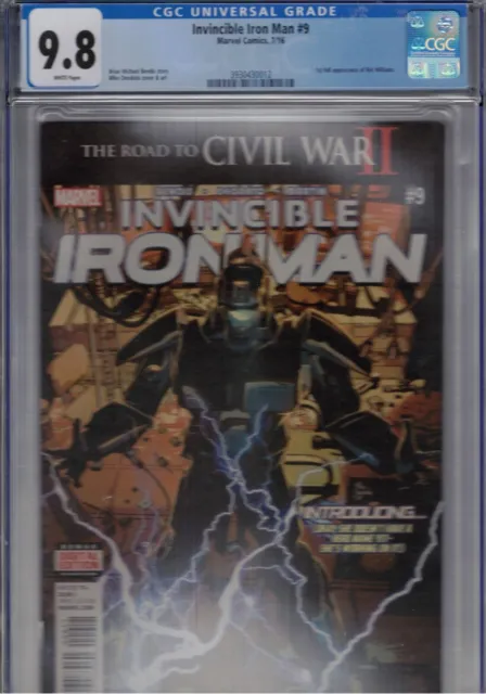 Invincible Iron Man #9 First app of Riri Williams cgc 9.8 NEW IRON HEART SERIES!