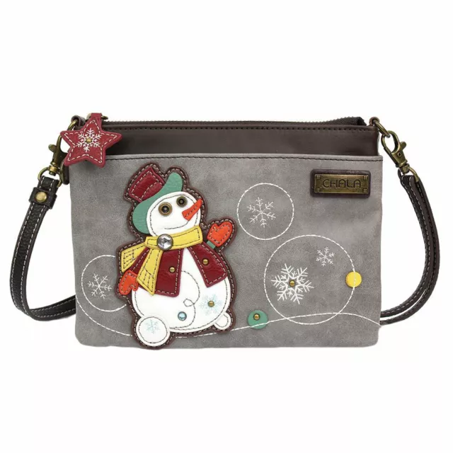 Chala Mini Crossbody Snowman Purse Handbag Convertible Straps NWT