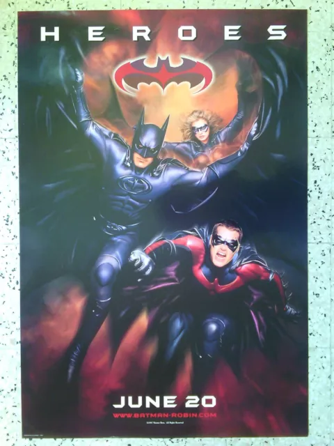 HEROES Batman et Robin June 20 Affiche Originale US Warners Bros 101,5x68,5 TBE