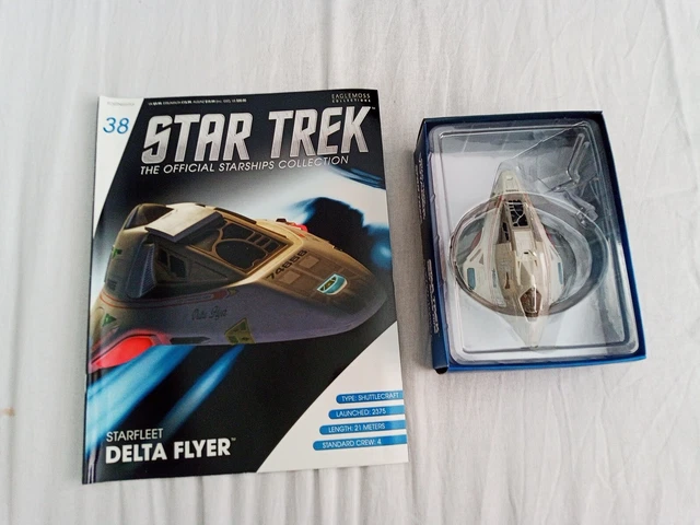 Eaglemoss Star Trek Collection #38 Starfleet Delta Flyer & Magazine