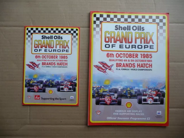 European Grand Prix.  1985  Official Programme.  Brands Hatch.