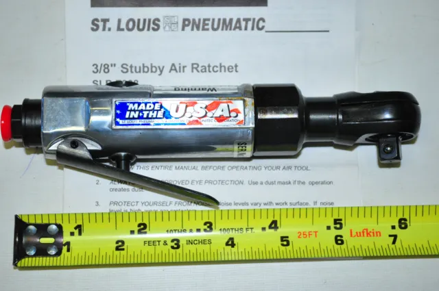 ST LOUIS SLP-7038 3/8" Dr Stubby Air Ratchet  Made in USA 2