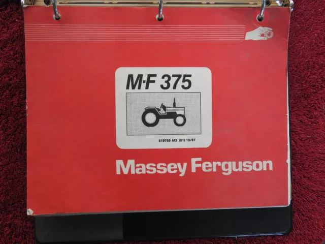 Original 1987-97 Massey Ferguson Mf 375 Mf375 Tractor Parts Catalog Manual