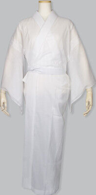 Japanese Women Kimono inner under wear Hitoe Sou Take Naga Juban White JAPAN