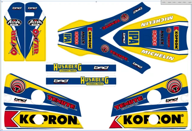 Husaberg Grafiche Stickers Adesivi Kit Bad  Crystal Vari Anni E Modelli