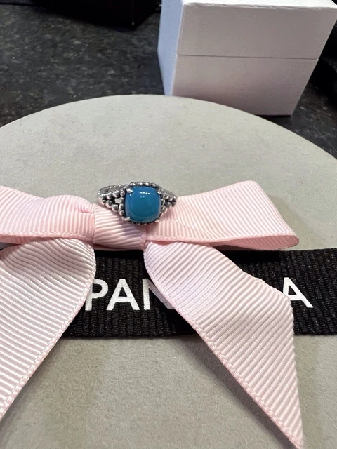 BRAND NEW PANDORA Blue Vibrant Spirit Ring Silver 925 ALE Size 50