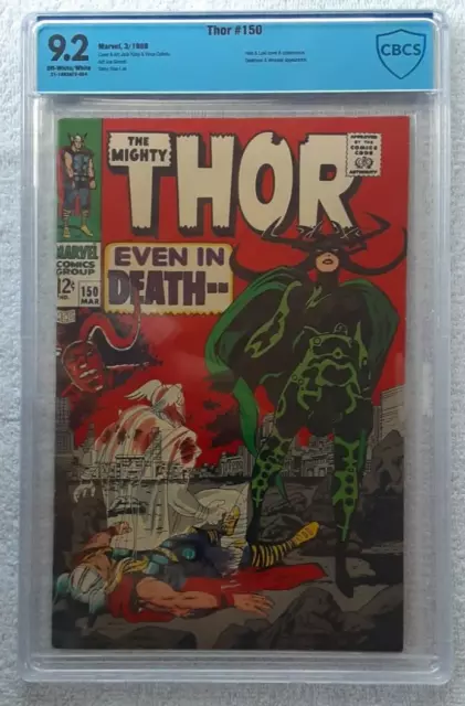 Thor #150 (Marvel, 3/68) CBCS 9.2 NM- (Hela & Loki appearance) JACK KIRBY cover