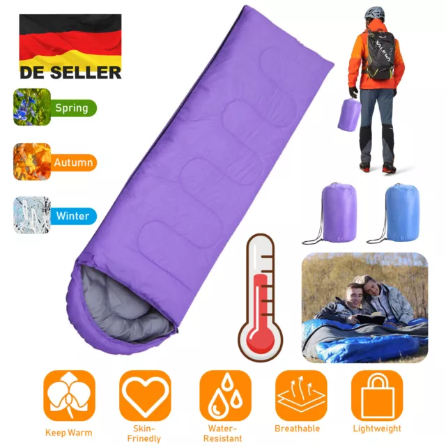 Schlafsack Mumienschlafsack Deckenschlafsack Ultraleicht Camping für Erwachsene