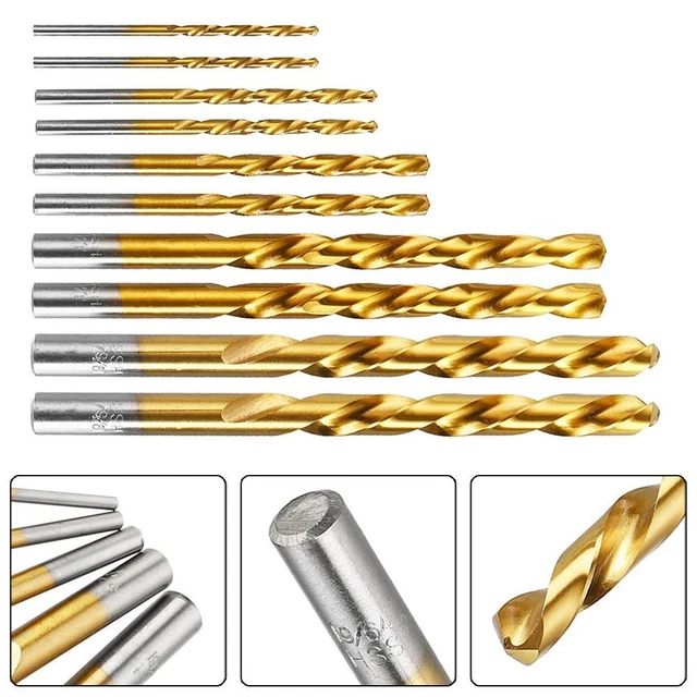 Left Hand Drill Bits Drill Bits Way 10pcs/Set 2-7.5mm High‑speed Steel
