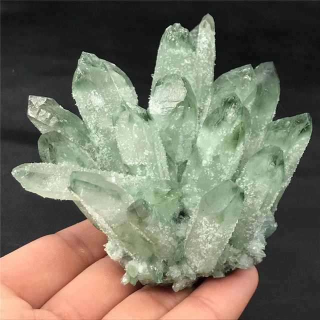 270g  New Find Green Phantom Quartz Crystal Cluster Mineral Specimen Healing