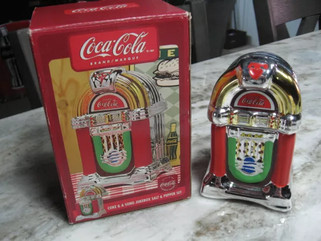 Coca Cola Coke And A Song Jukebox Salt And Pepper Shaker Set