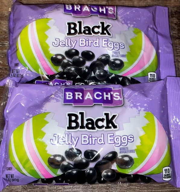 Brach's ~ Black Jelly Bird Beans Easter 2-Bags 14.5 oz. Each ~ Expires 9/2025