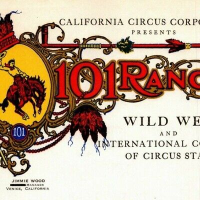 Very Scarce "California Circus Corporation 101 Ranch" Wild West Letterhead c1946