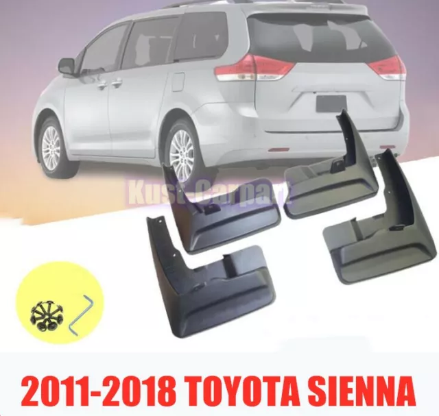 For 2011-2018 Toyota Sienna Mud Flap Flaps Splash Guards Mudguards 4Pcs