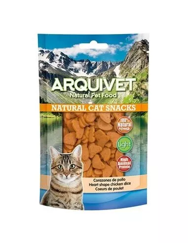 Corazones de pollo 50 gr - Snacks 100% naturales para gatos - Alimento complemen