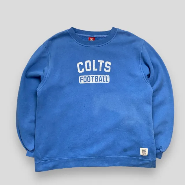 Felpa vintage NFL Indianapolis Colts blu calcio, taglia XL