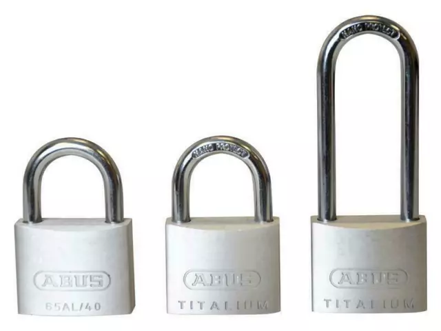 ABUS Mechanical 64Ti/40Mm Titalium Padlock Triple Pack (1 Long Shackle) ABU64TI4